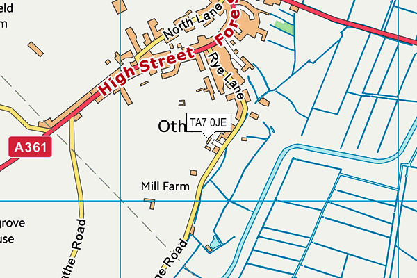TA7 0JE map - OS VectorMap District (Ordnance Survey) TA7 0JE map - OS VectorMap District (Ordnance Survey)