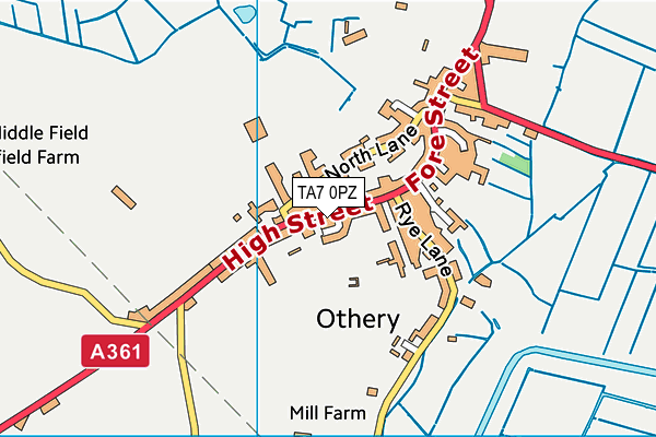 TA7 0PZ map - OS VectorMap District (Ordnance Survey) TA7 0PZ map - OS VectorMap District (Ordnance Survey)