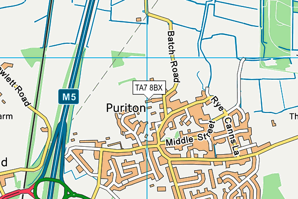 TA7 8BX map - OS VectorMap District (Ordnance Survey) TA7 8BX map - OS VectorMap District (Ordnance Survey)