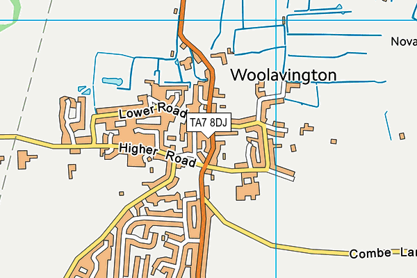 TA7 8DJ map - OS VectorMap District (Ordnance Survey) TA7 8DJ map - OS VectorMap District (Ordnance Survey)