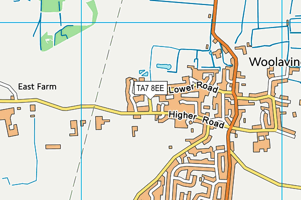 TA7 8EE map - OS VectorMap District (Ordnance Survey) TA7 8EE map - OS VectorMap District (Ordnance Survey)