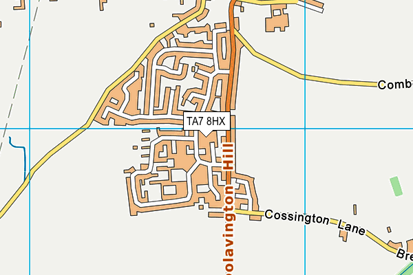 TA7 8HX map - OS VectorMap District (Ordnance Survey) TA7 8HX map - OS VectorMap District (Ordnance Survey)