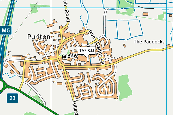 TA7 8JJ map - OS VectorMap District (Ordnance Survey) TA7 8JJ map - OS VectorMap District (Ordnance Survey)