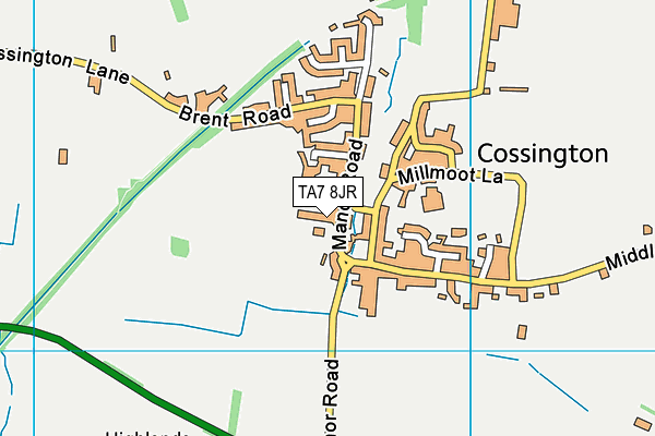 TA7 8JR map - OS VectorMap District (Ordnance Survey) TA7 8JR map - OS VectorMap District (Ordnance Survey)