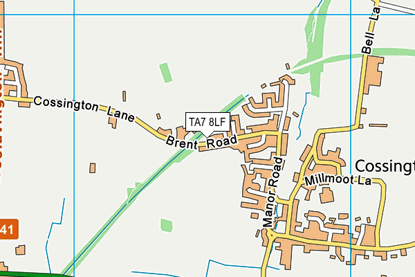 TA7 8LF map - OS VectorMap District (Ordnance Survey) TA7 8LF map - OS VectorMap District (Ordnance Survey)