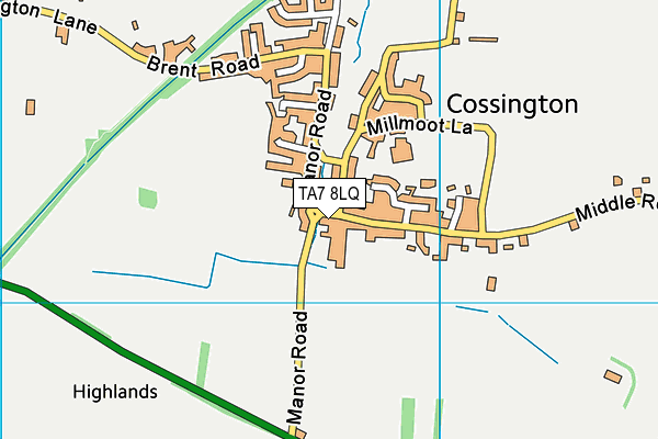 TA7 8LQ map - OS VectorMap District (Ordnance Survey) TA7 8LQ map - OS VectorMap District (Ordnance Survey)