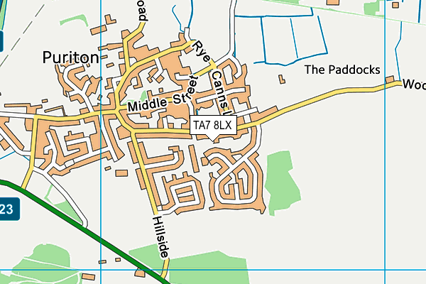 TA7 8LX map - OS VectorMap District (Ordnance Survey) TA7 8LX map - OS VectorMap District (Ordnance Survey)