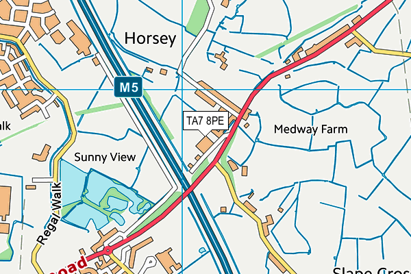 TA7 8PE map - OS VectorMap District (Ordnance Survey) TA7 8PE map - OS VectorMap District (Ordnance Survey)