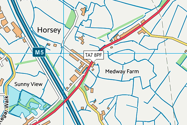TA7 8PF map - OS VectorMap District (Ordnance Survey) TA7 8PF map - OS VectorMap District (Ordnance Survey)