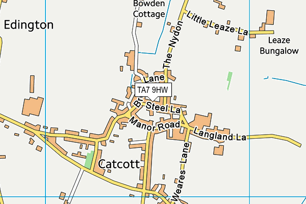 TA7 9HW map - OS VectorMap District (Ordnance Survey) TA7 9HW map - OS VectorMap District (Ordnance Survey)