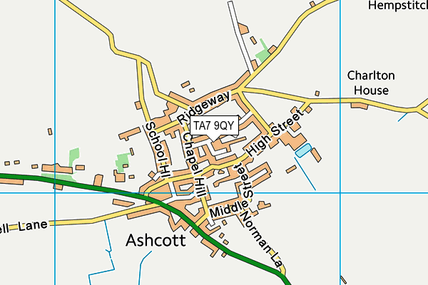 TA7 9QY map - OS VectorMap District (Ordnance Survey) TA7 9QY map - OS VectorMap District (Ordnance Survey)