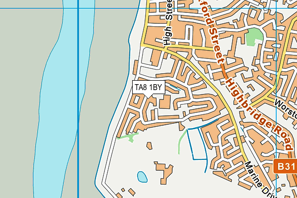 TA8 1BY map - OS VectorMap District (Ordnance Survey) TA8 1BY map - OS VectorMap District (Ordnance Survey)