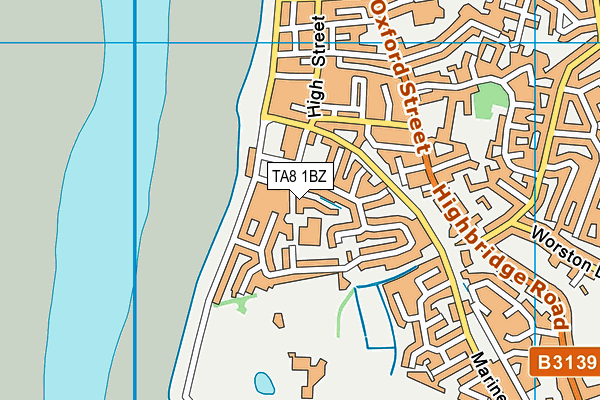 TA8 1BZ map - OS VectorMap District (Ordnance Survey) TA8 1BZ map - OS VectorMap District (Ordnance Survey)