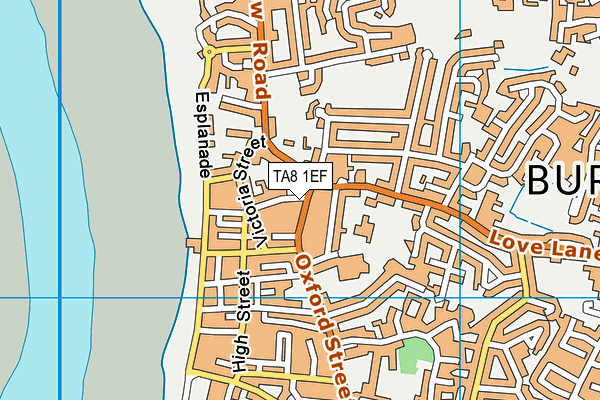 TA8 1EF map - OS VectorMap District (Ordnance Survey) TA8 1EF map - OS VectorMap District (Ordnance Survey)