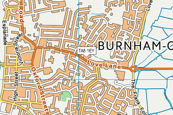TA8 1EY map - OS VectorMap District (Ordnance Survey) TA8 1EY map - OS VectorMap District (Ordnance Survey)