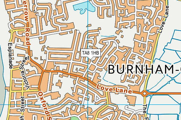 TA8 1HB map - OS VectorMap District (Ordnance Survey) TA8 1HB map - OS VectorMap District (Ordnance Survey)