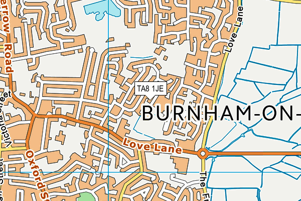 TA8 1JE map - OS VectorMap District (Ordnance Survey)