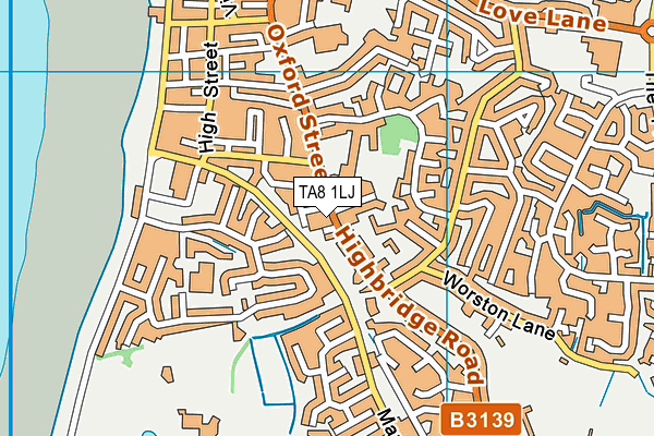 TA8 1LJ map - OS VectorMap District (Ordnance Survey) TA8 1LJ map - OS VectorMap District (Ordnance Survey)
