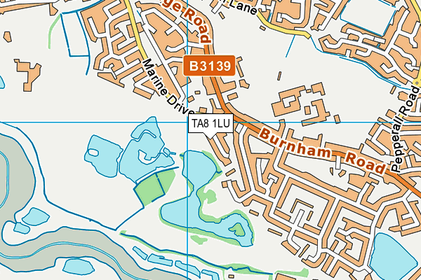 TA8 1LU map - OS VectorMap District (Ordnance Survey) TA8 1LU map - OS VectorMap District (Ordnance Survey)