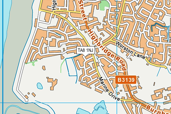 TA8 1NJ map - OS VectorMap District (Ordnance Survey) TA8 1NJ map - OS VectorMap District (Ordnance Survey)