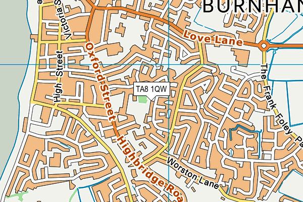TA8 1QW map - OS VectorMap District (Ordnance Survey) TA8 1QW map - OS VectorMap District (Ordnance Survey)