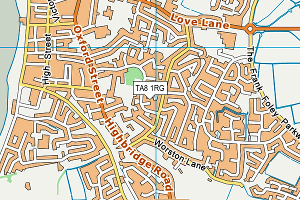 TA8 1RG map - OS VectorMap District (Ordnance Survey) TA8 1RG map - OS VectorMap District (Ordnance Survey)
