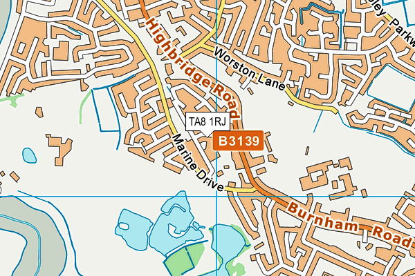 TA8 1RJ map - OS VectorMap District (Ordnance Survey) TA8 1RJ map - OS VectorMap District (Ordnance Survey)