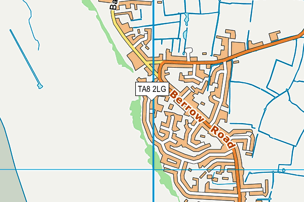 TA8 2LG map - OS VectorMap District (Ordnance Survey) TA8 2LG map - OS VectorMap District (Ordnance Survey)