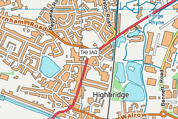 TA9 3AQ map - OS VectorMap District (Ordnance Survey) TA9 3AQ map - OS VectorMap District (Ordnance Survey)