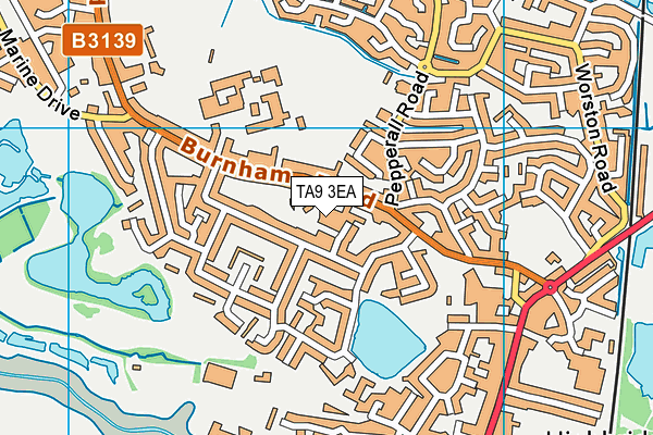 TA9 3EA map - OS VectorMap District (Ordnance Survey) TA9 3EA map - OS VectorMap District (Ordnance Survey)
