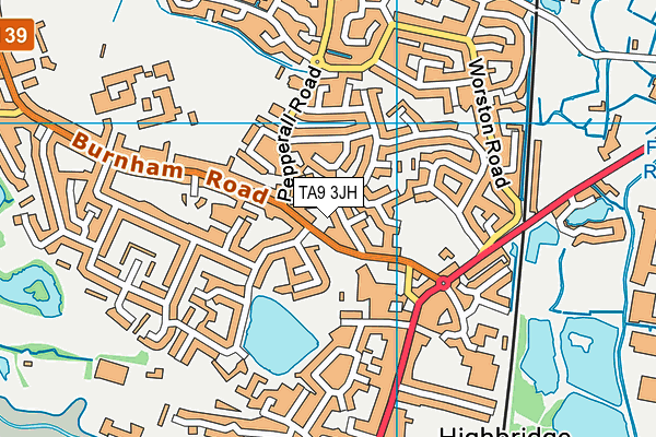 TA9 3JH map - OS VectorMap District (Ordnance Survey) TA9 3JH map - OS VectorMap District (Ordnance Survey)