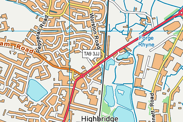 TA9 3JJ map - OS VectorMap District (Ordnance Survey) TA9 3JJ map - OS VectorMap District (Ordnance Survey)