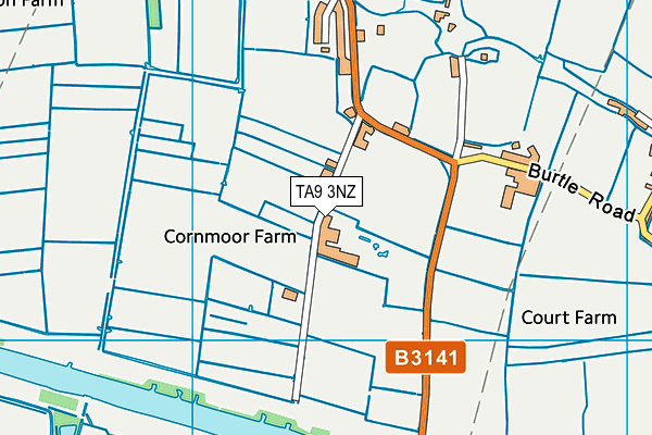TA9 3NZ map - OS VectorMap District (Ordnance Survey) TA9 3NZ map - OS VectorMap District (Ordnance Survey)