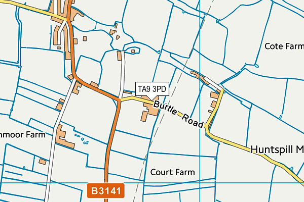 TA9 3PD map - OS VectorMap District (Ordnance Survey) TA9 3PD map - OS VectorMap District (Ordnance Survey)