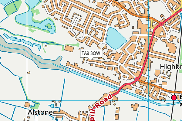 TA9 3QW map - OS VectorMap District (Ordnance Survey) TA9 3QW map - OS VectorMap District (Ordnance Survey)