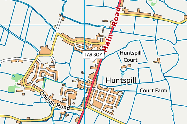 TA9 3QY map - OS VectorMap District (Ordnance Survey) TA9 3QY map - OS VectorMap District (Ordnance Survey)