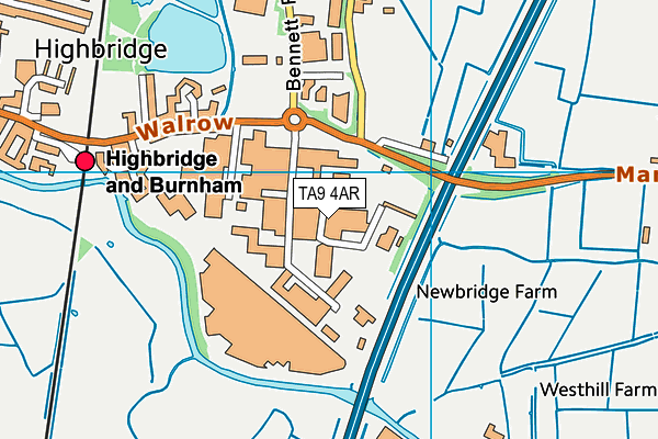 TA9 4AR map - OS VectorMap District (Ordnance Survey) TA9 4AR map - OS VectorMap District (Ordnance Survey)