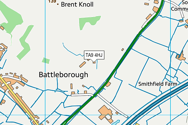 TA9 4HJ map - OS VectorMap District (Ordnance Survey) TA9 4HJ map - OS VectorMap District (Ordnance Survey)