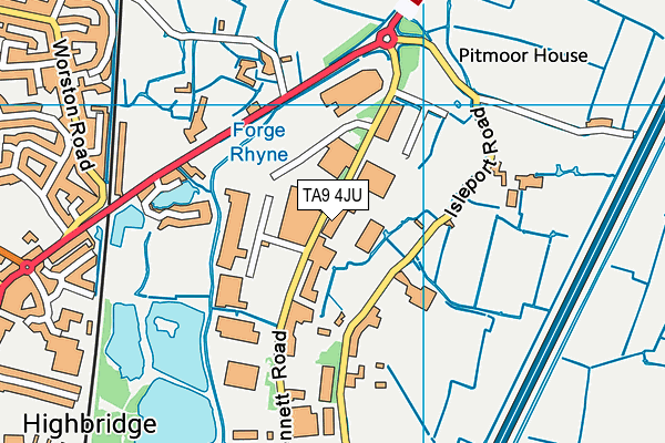 TA9 4JU map - OS VectorMap District (Ordnance Survey) TA9 4JU map - OS VectorMap District (Ordnance Survey)