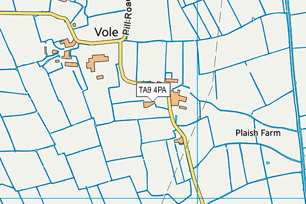 TA9 4PA map - OS VectorMap District (Ordnance Survey) TA9 4PA map - OS VectorMap District (Ordnance Survey)