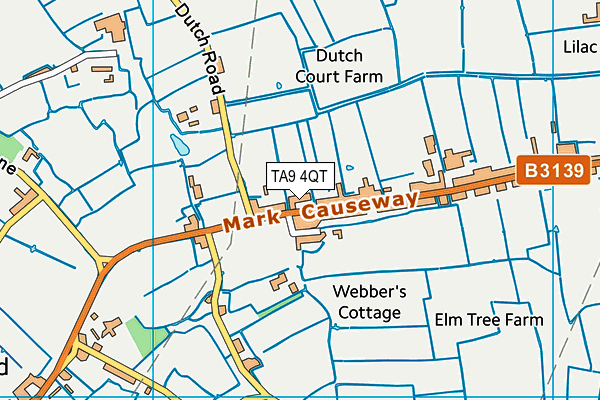 TA9 4QT map - OS VectorMap District (Ordnance Survey) TA9 4QT map - OS VectorMap District (Ordnance Survey)