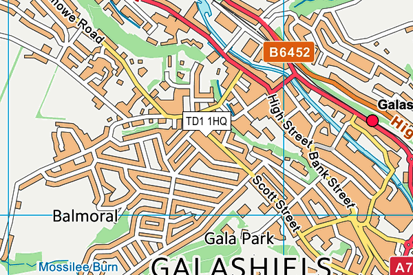 TD1 1HQ map - OS VectorMap District (Ordnance Survey) TD1 1HQ map - OS VectorMap District (Ordnance Survey)