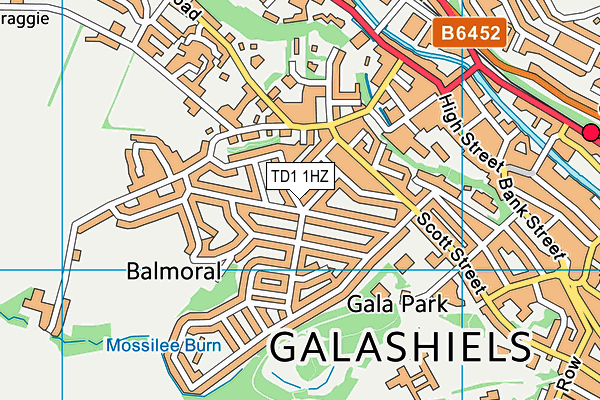 TD1 1HZ map - OS VectorMap District (Ordnance Survey) TD1 1HZ map - OS VectorMap District (Ordnance Survey)