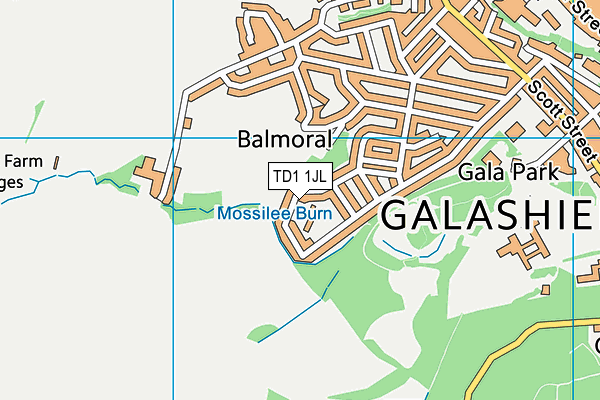 TD1 1JL map - OS VectorMap District (Ordnance Survey) TD1 1JL map - OS VectorMap District (Ordnance Survey)