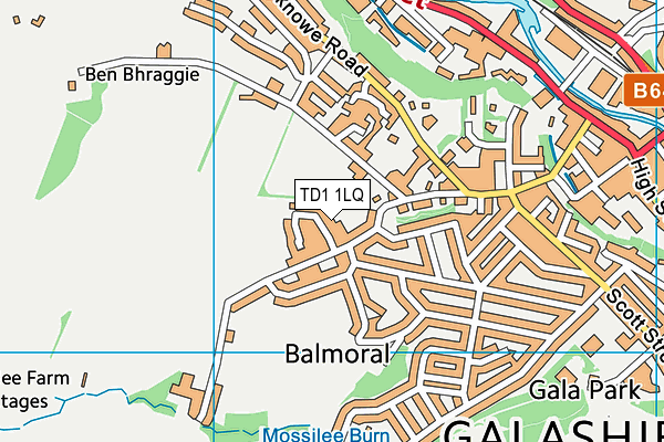 TD1 1LQ map - OS VectorMap District (Ordnance Survey) TD1 1LQ map - OS VectorMap District (Ordnance Survey)
