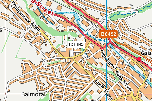 TD1 1NQ map - OS VectorMap District (Ordnance Survey) TD1 1NQ map - OS VectorMap District (Ordnance Survey)