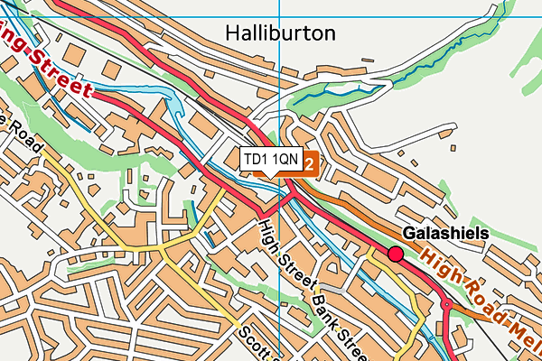 TD1 1QN map - OS VectorMap District (Ordnance Survey) TD1 1QN map - OS VectorMap District (Ordnance Survey)