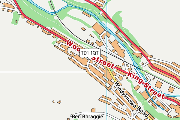 TD1 1QT map - OS VectorMap District (Ordnance Survey) TD1 1QT map - OS VectorMap District (Ordnance Survey)
