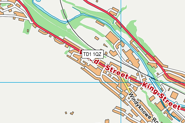 TD1 1QZ map - OS VectorMap District (Ordnance Survey) TD1 1QZ map - OS VectorMap District (Ordnance Survey)