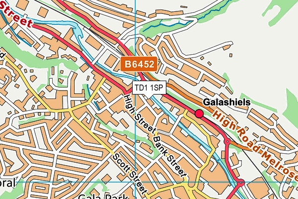 TD1 1SP map - OS VectorMap District (Ordnance Survey) TD1 1SP map - OS VectorMap District (Ordnance Survey)